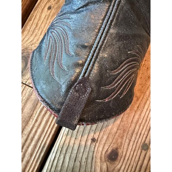 Vintage Dingo Phoenix Black Cowboy Boots Size 7 - Picture 10 of 13